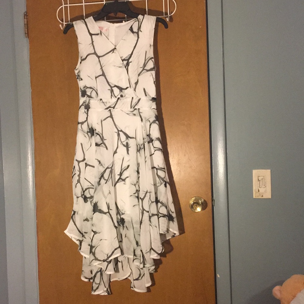 A long white flow dress